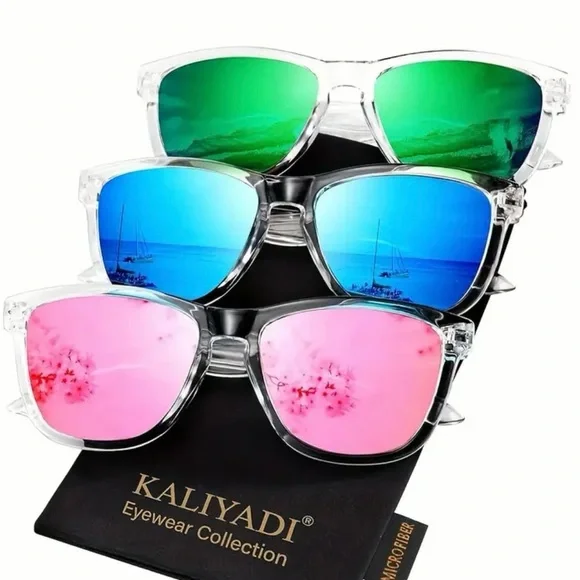 PINK Polarized Sunglasses w/ Sunglasses Case - Picture 2 of 5